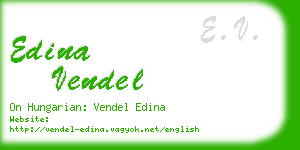 edina vendel business card